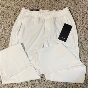 Men's Lululemon white pace breaker track pants size medium